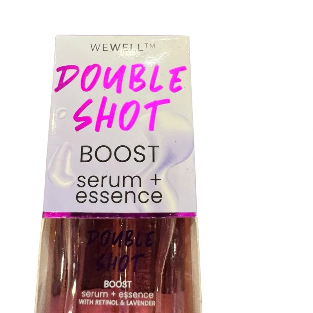 WEWELL Face Serum Double Shot Boost Serum & Essence Retinol‎ Lavender 1.69 oz